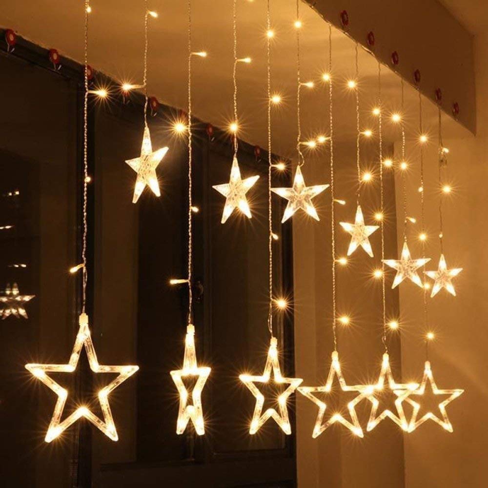 Quace-12 Stars-Curtain-String-Lights