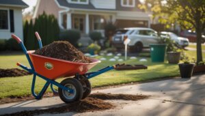 What safety tips should I follow when using a wheelbarrow