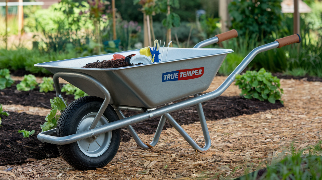 True Temper Steel Wheelbarrow