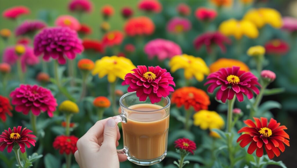 Zinnias benefit from deadheading to encourage further blooming