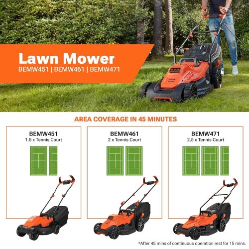BLACK+DECKER BEMW471BH-B1 1600W Electric Lawn-1